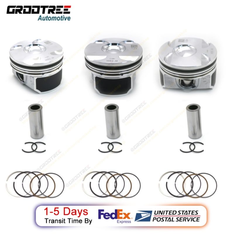 Ford 1.0T Piston with ring H6BGAA H6BG-AA for Ford Ecoboost Focus IV 1.0L B3DA Engine piston 3pcs/sets